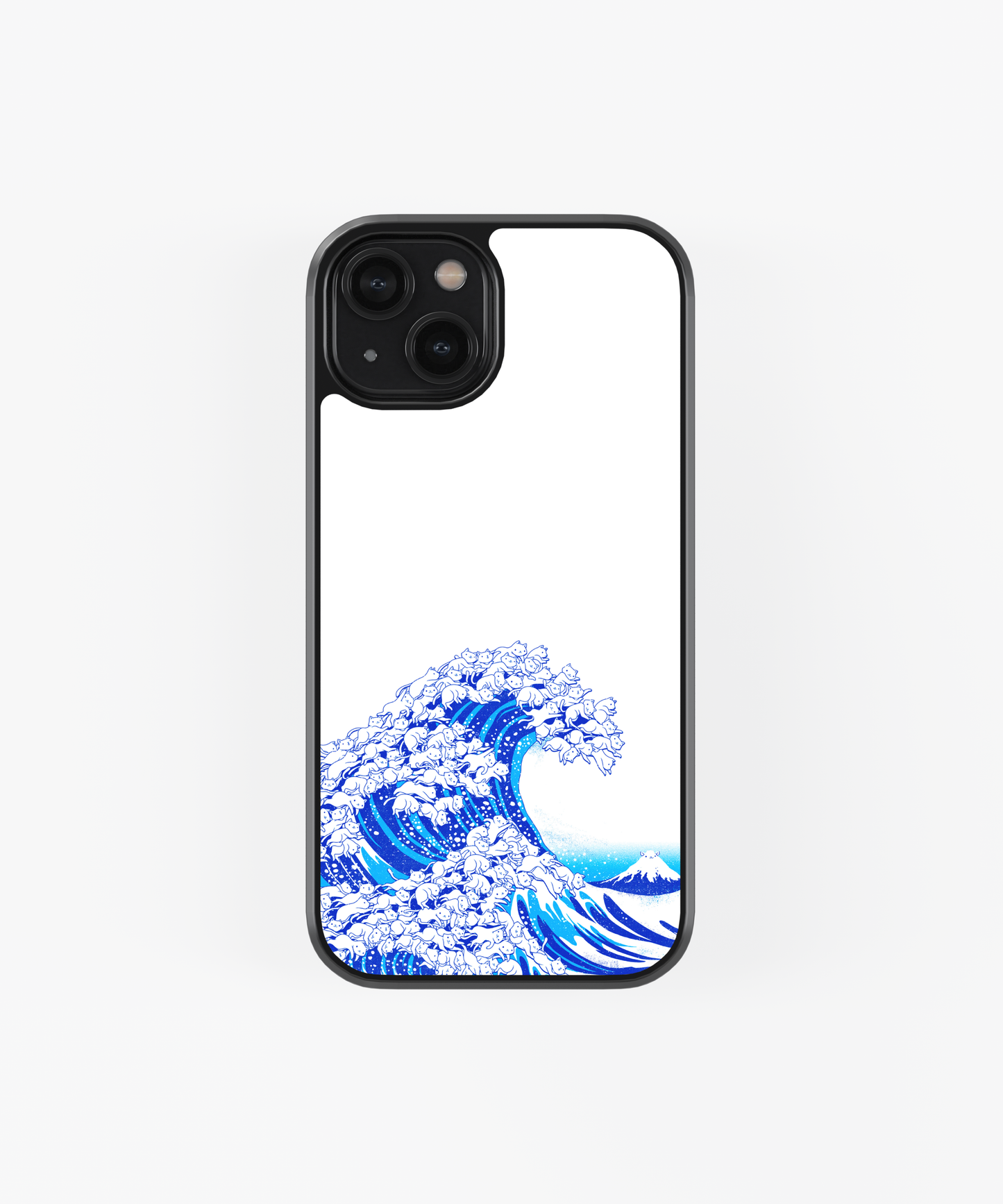 Kanagawa Cat Wave White Mobile phone case