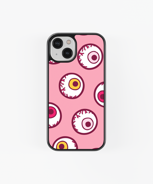 Candy Halloween Eyeball Pattern on Pink Mobile phone case